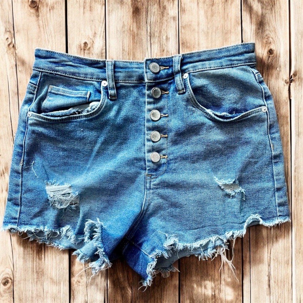 Blank NYC The Barrow Vintage High Rise denim shorts Size 27